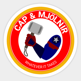 Cap & Mjolnir 2 Sticker